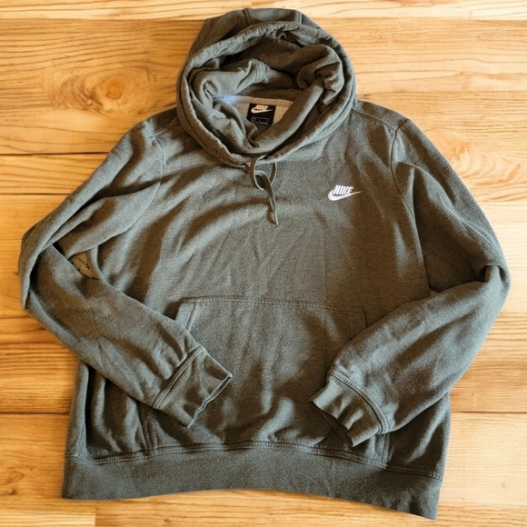 Nike Tops - Nike Priced To Sell Large Olive Pullover Hoodie